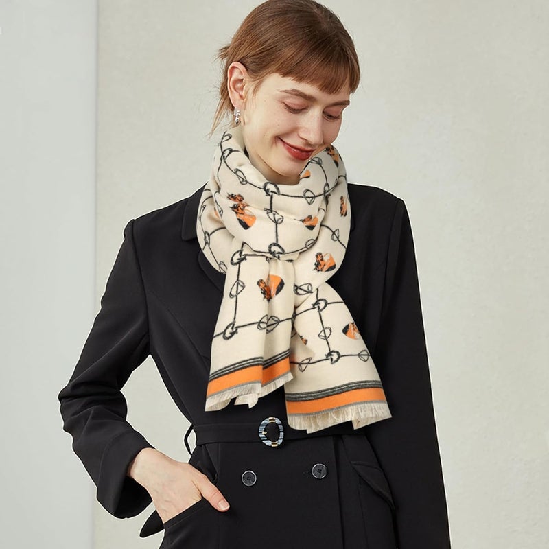 EXTREE Scarfs for Women Pashmina Silky Shawl Wrap for Evening Dressing Blanket Open Front Poncho Cape - Image 3